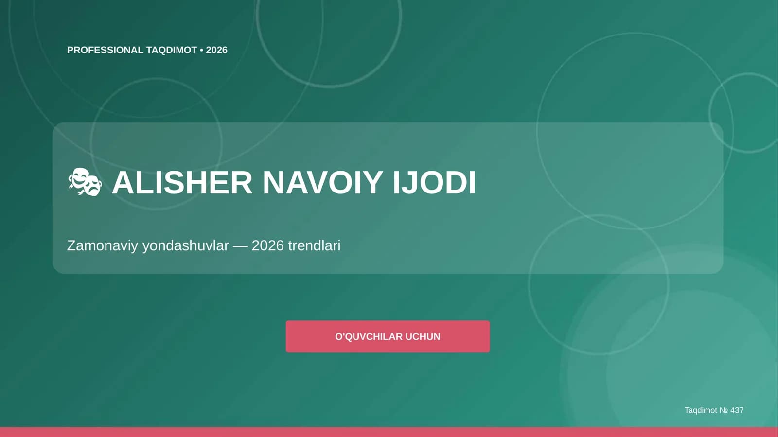 ALISHER NAVOIY IJODI