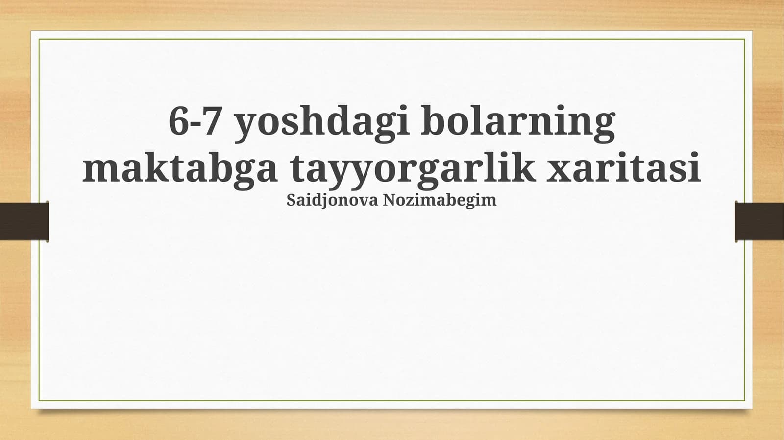 Maktabga Tayyorgarlikning Asosiy Ko'nikmalari