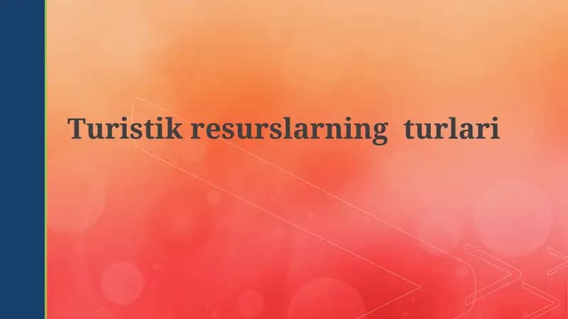 Tabiiy turizm resurslari