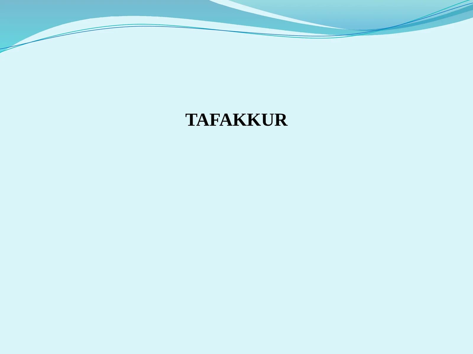 TAFAKKUR