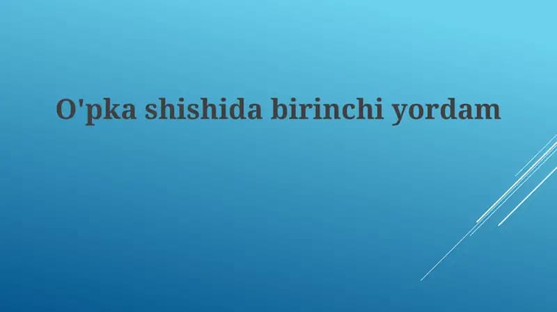 O'pkashishidabirinchiyordam