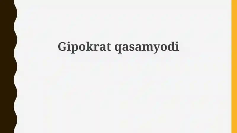 Gippokrat qasamyodi