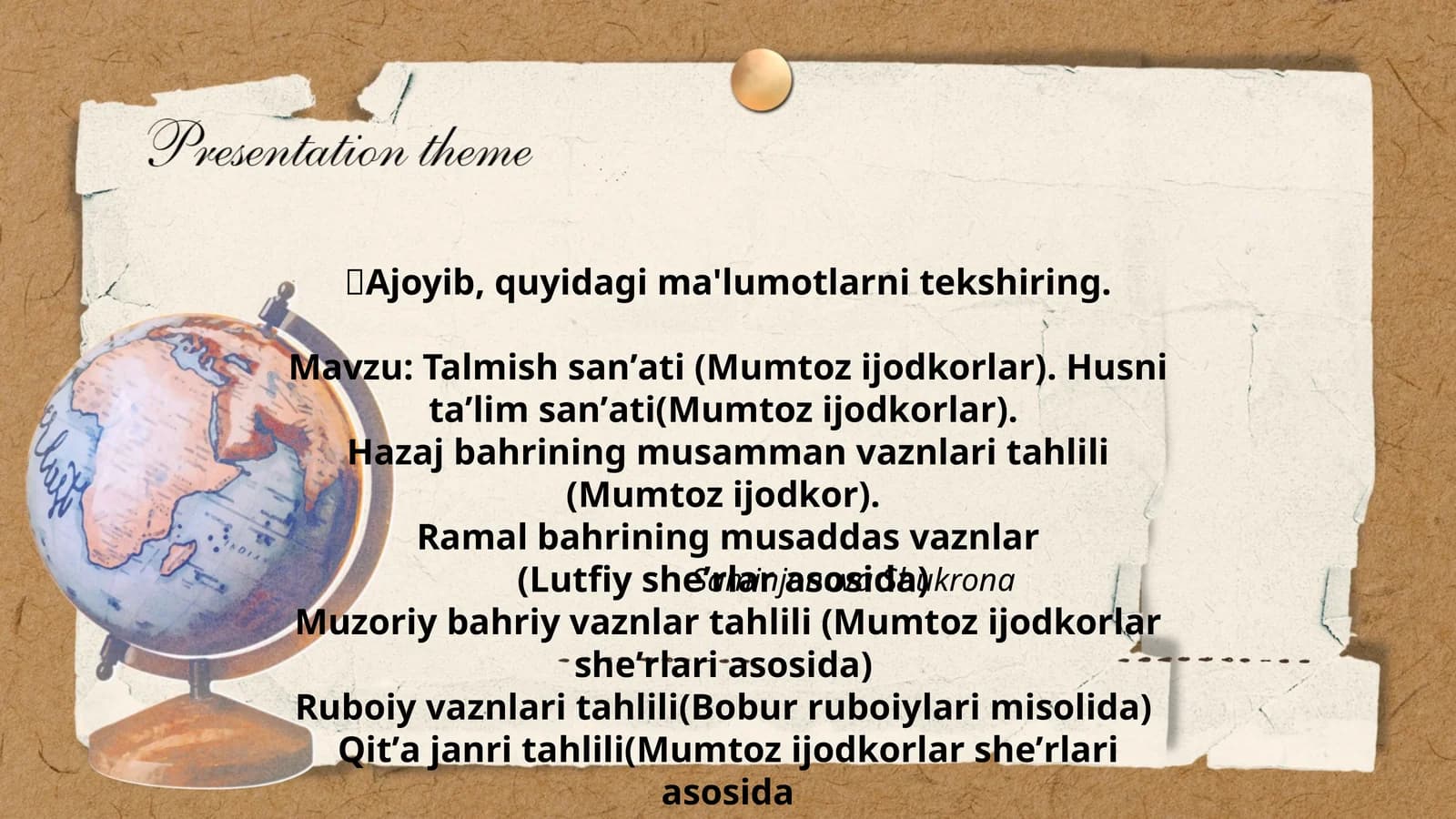 Talmish sanʼati (Mumtoz ijodkorlar)
