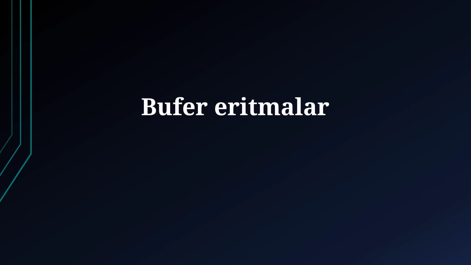 Bufereritmalarning tayyorlanishi va hisob-kitoblari