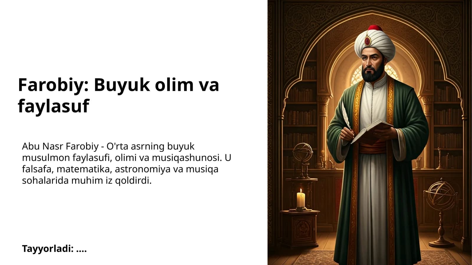 Farobiy: Buyuk olim va faylasuf