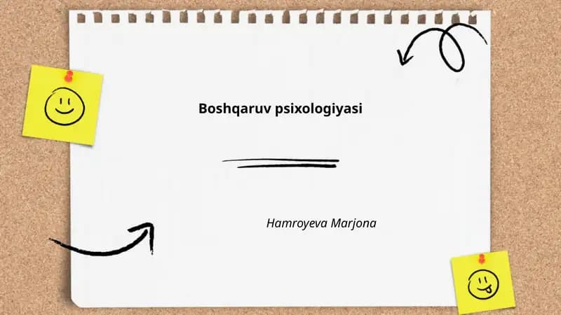 Boshqaruv psixologiyasi