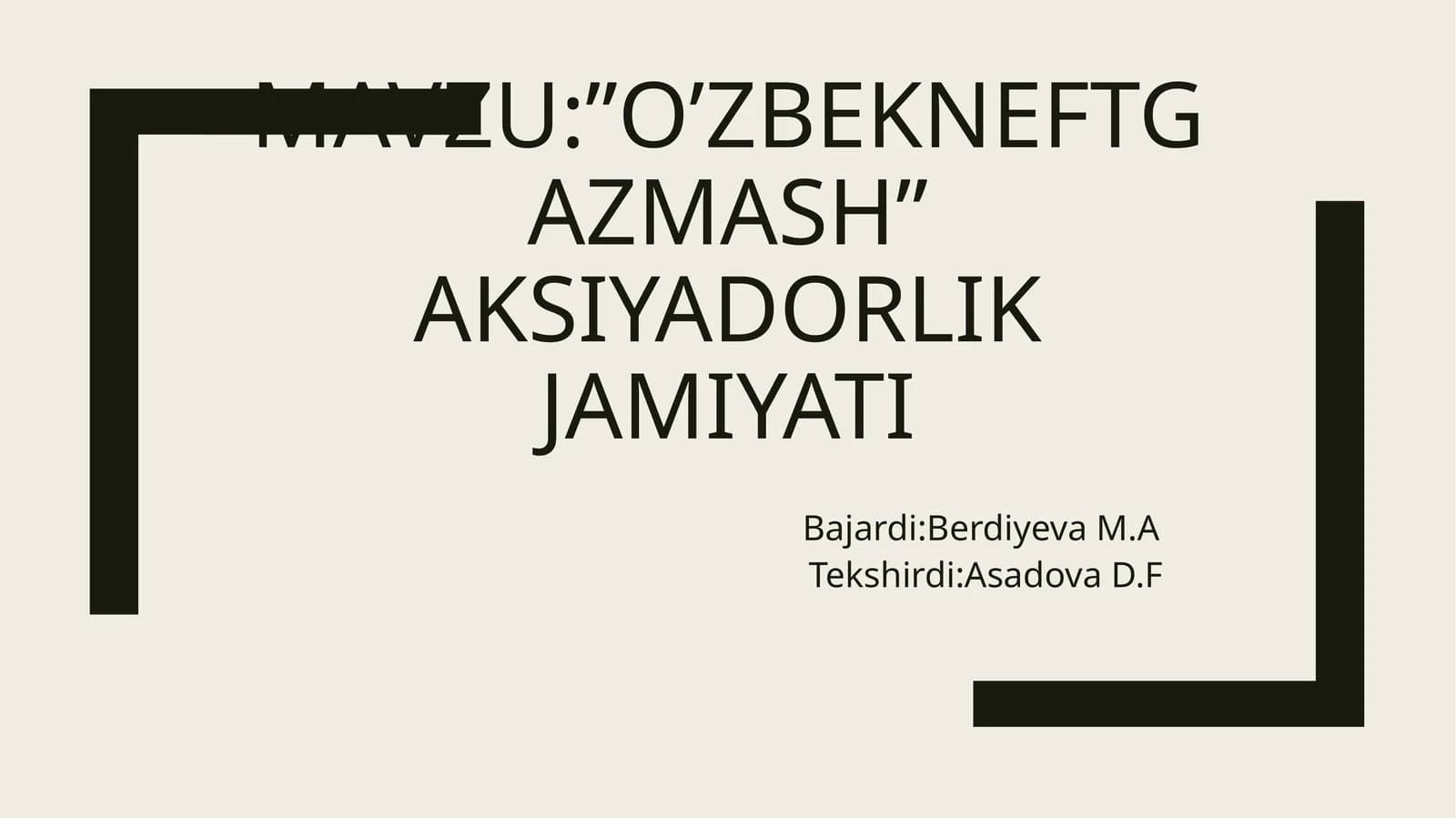 O’zbekneftgazmash aksiyadorlikjamiyati