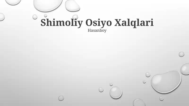 Shimoliy Osiyo Xalqlari