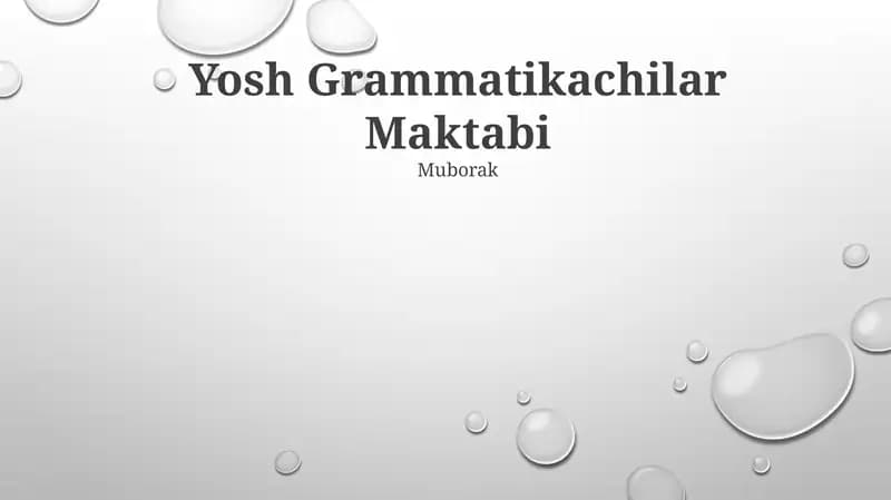 Yosh Grammatikachilar Maktabi