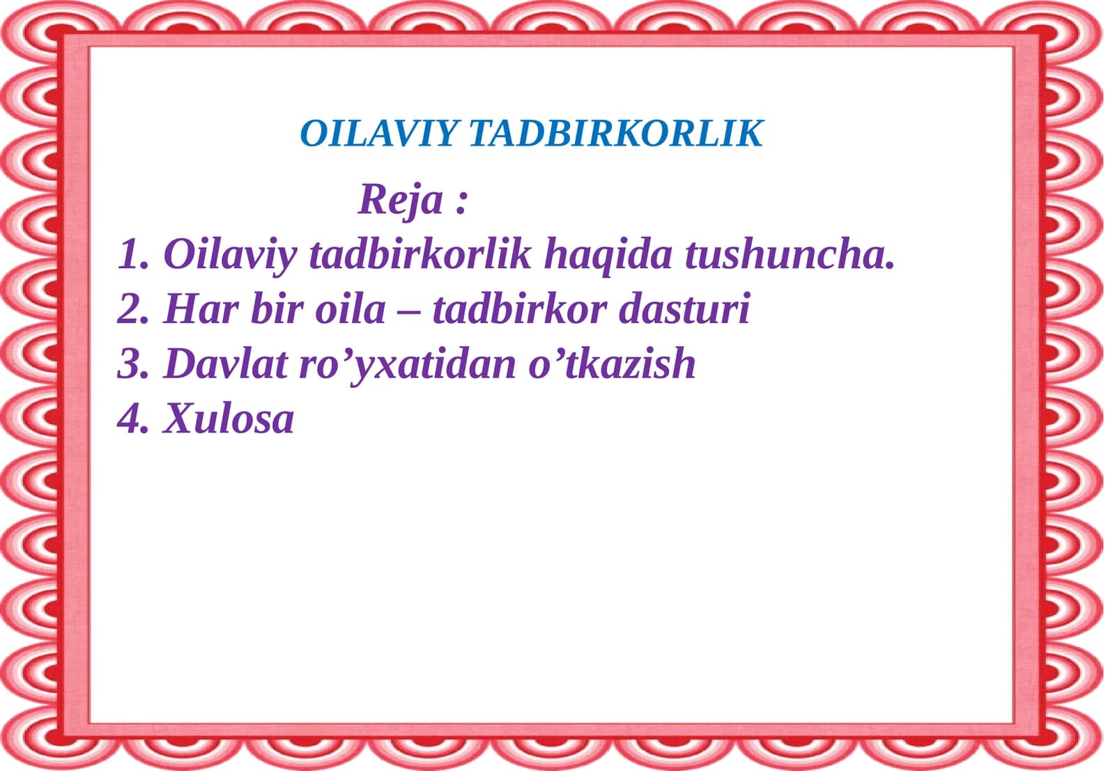 Oilaviy tadbirkorlik