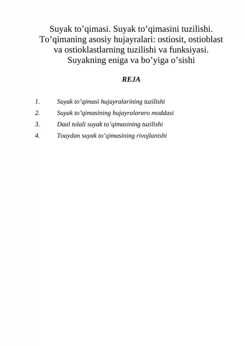 Suyak to’qimasi