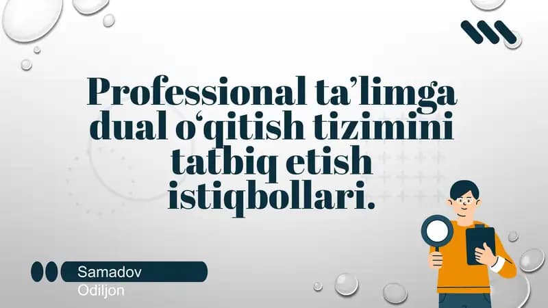 Dual Ta’lim Tizimi