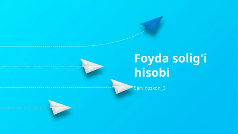 Foyda solig'i hisobi