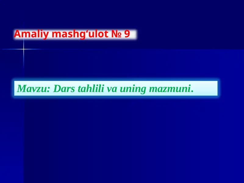 Darstahlili va uning mazmuni