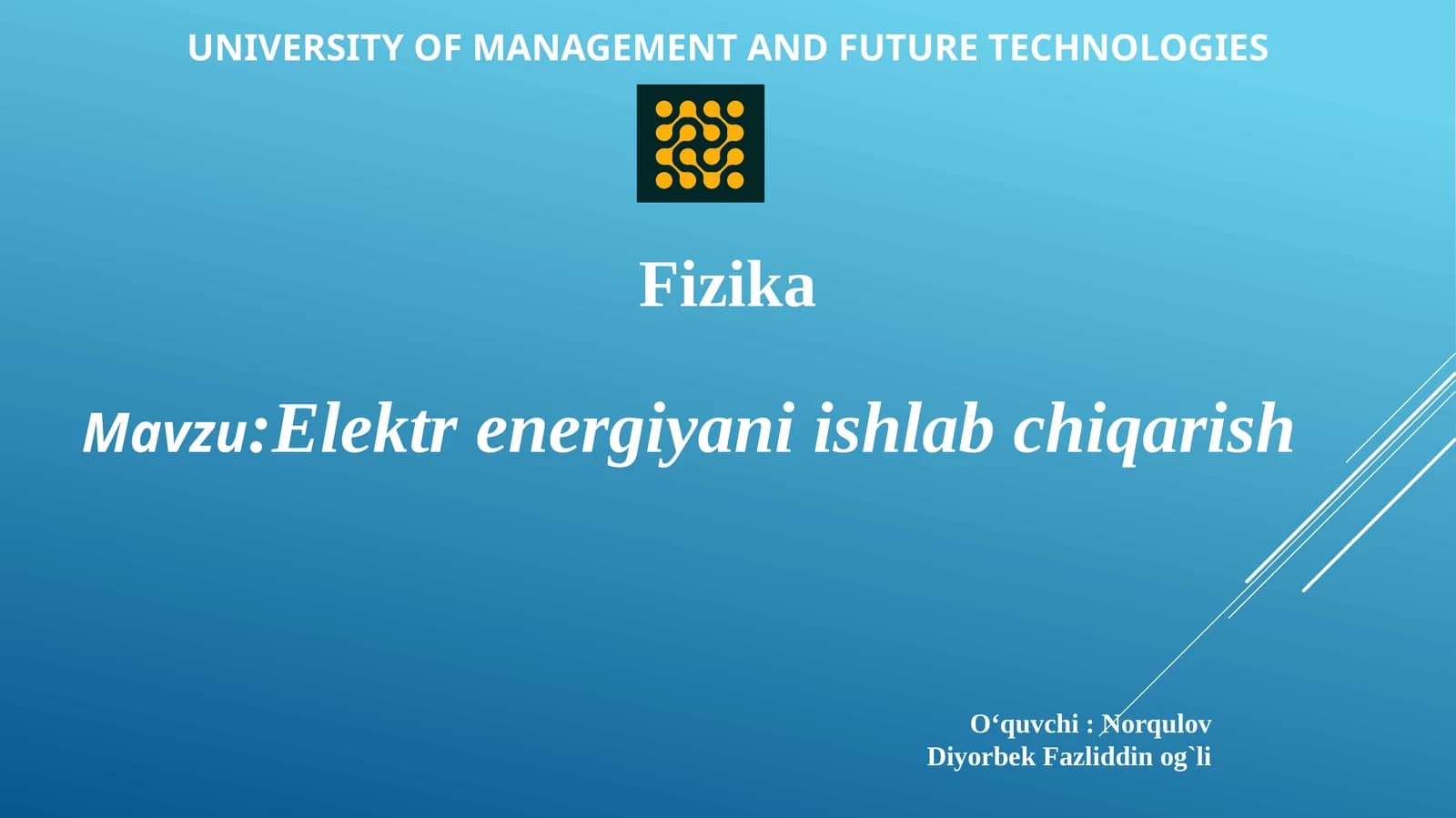 Elektrenergiyaniishlabchiqarish