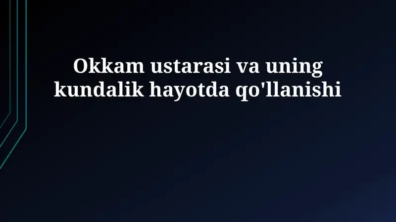 Okkam ustara