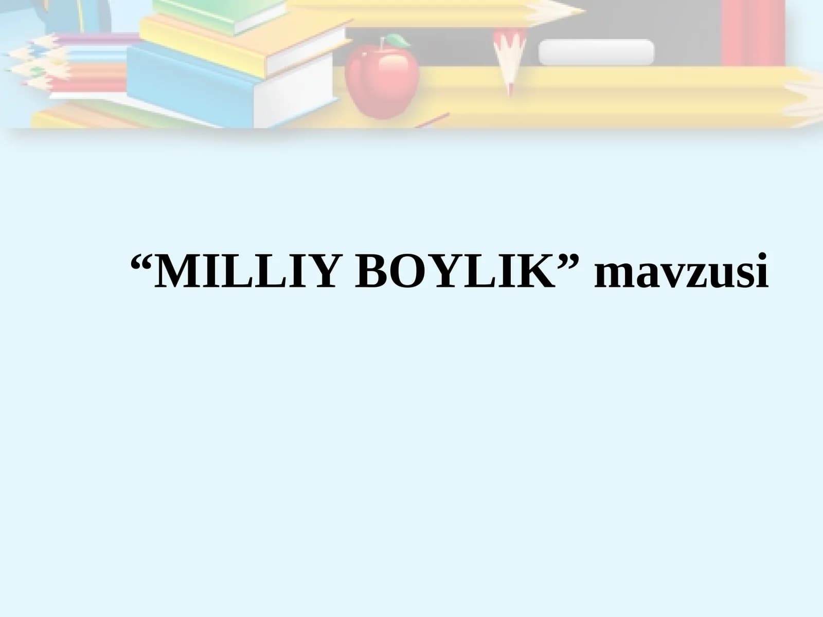 MILLIY BOYLIK STATISTIKASI
