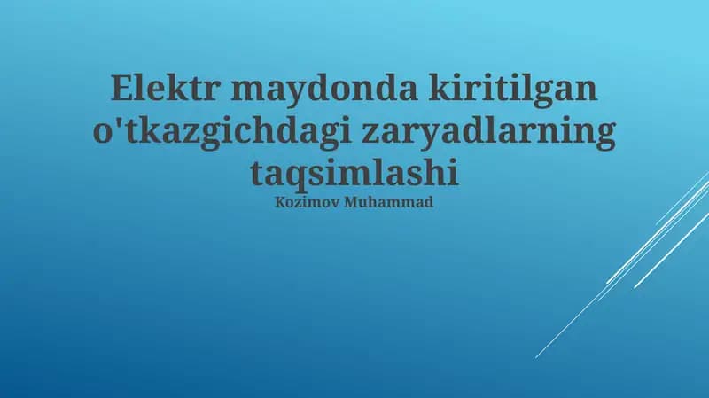 Zaryad taqsimoti