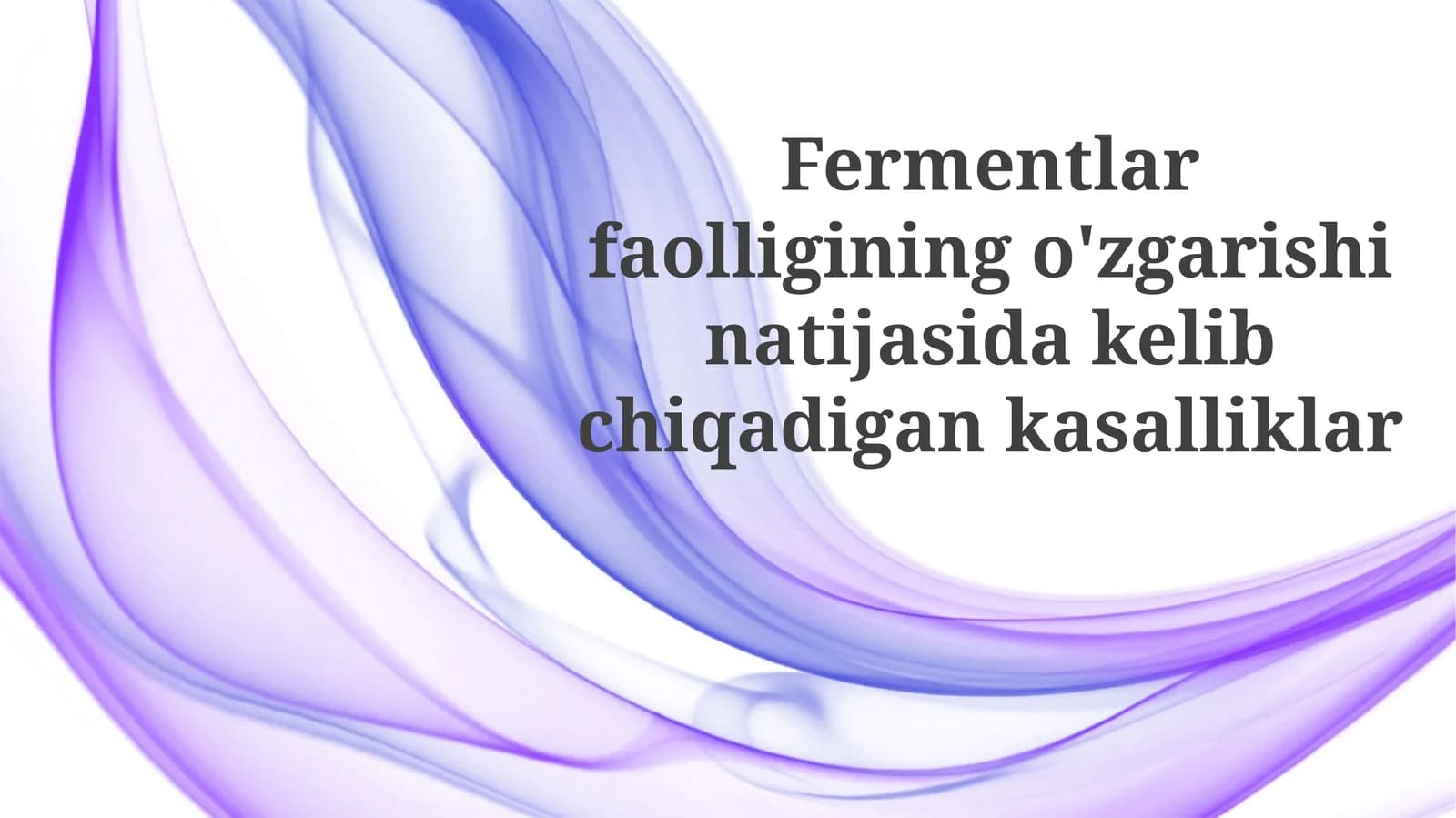 Enzimlar va Metabolik Kasalliklar