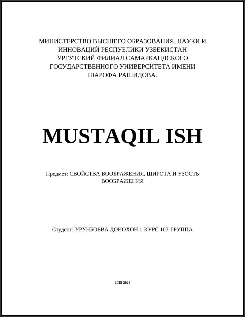 MUSTAQIL ISH