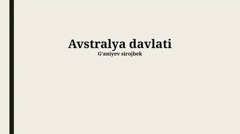 Avstraliya: Tarix, Geografiya va Madaniyat