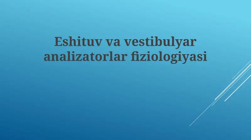 Eshituv analizatorining tuzilishi va funksiyalari
