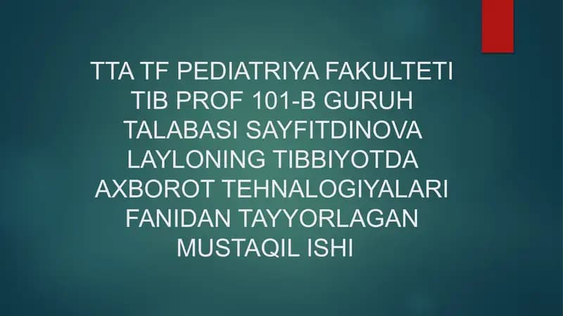 Sun’iy Intellekt va Ma’lumotshunoslik
