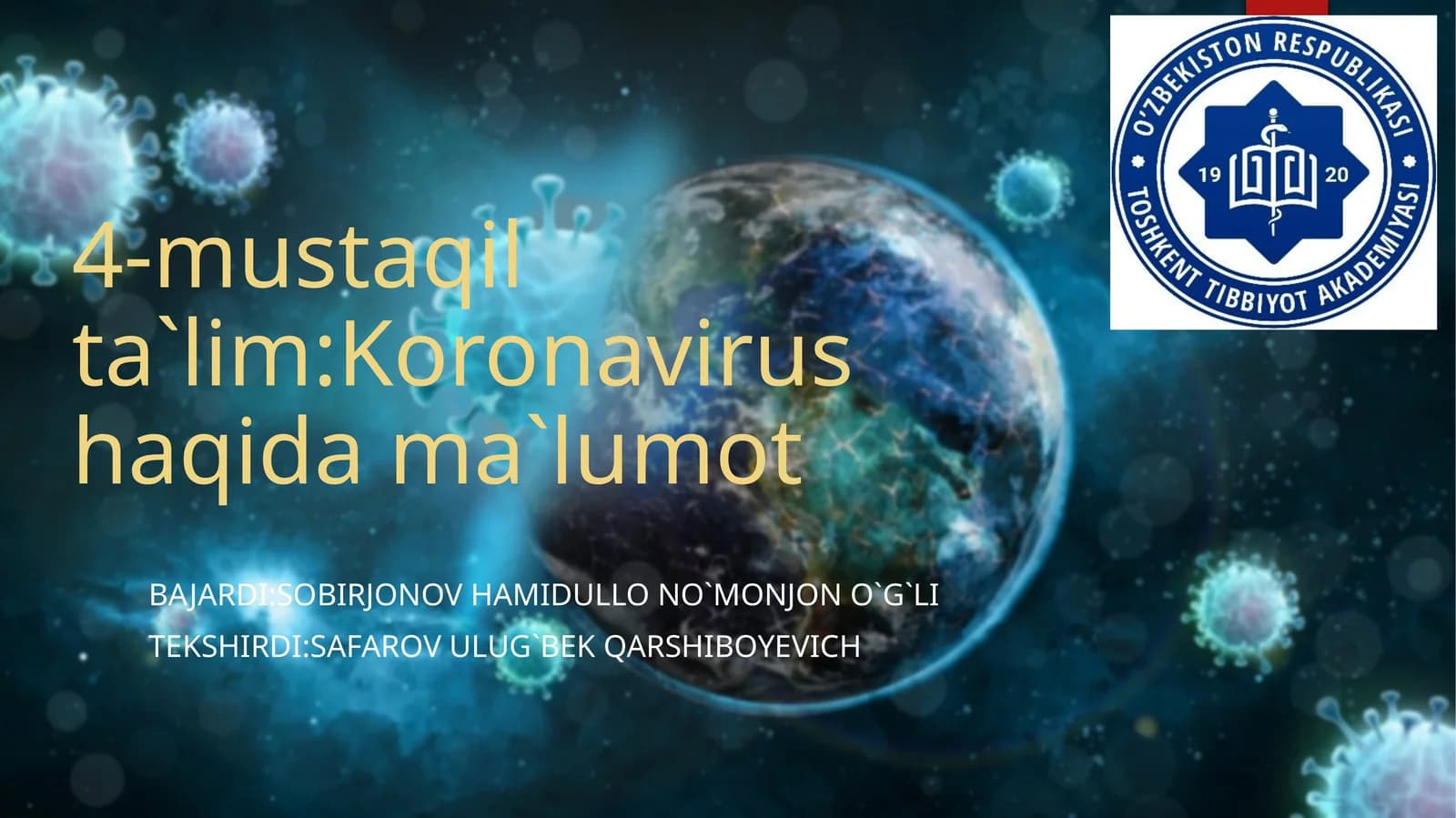 Koronavirushaqidama`lumot