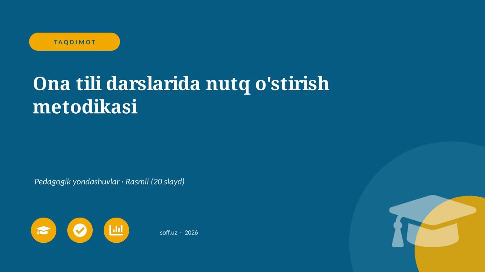 Ona tili darslarida nutq o'stirish metodikasi