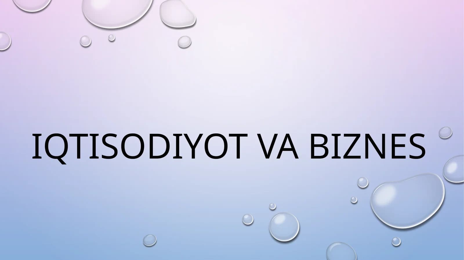 BOZOR TUSHUNCHASI VA TURLARI