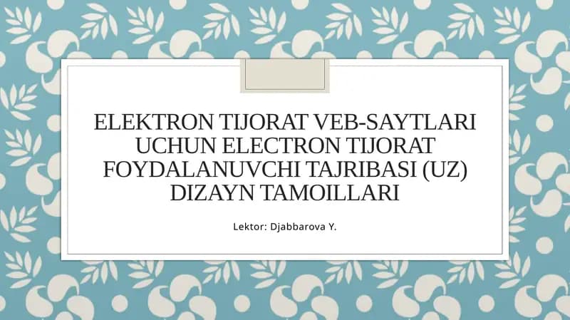 ELEKTRON TIJORAT WEB-SAYTLARI