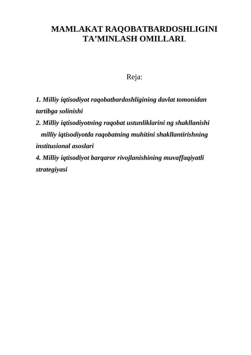 MAMLAKAT RAQOBATBARDOSHLIGINI TA’MINLASH OMILLARI