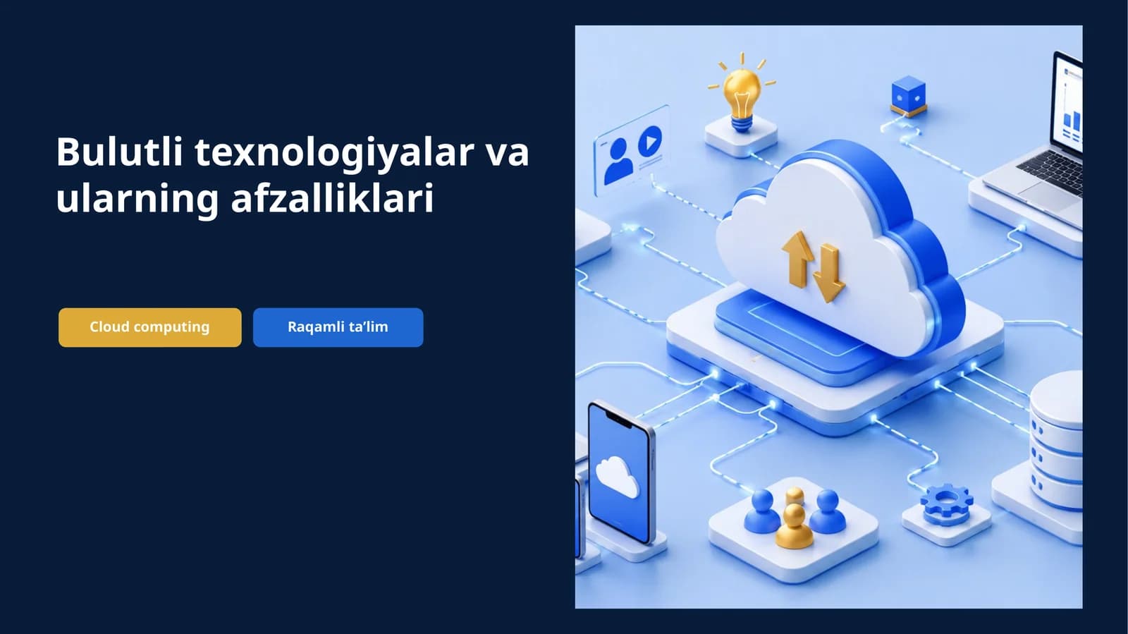Bulutli texnologiyalar va ularning afzalliklari