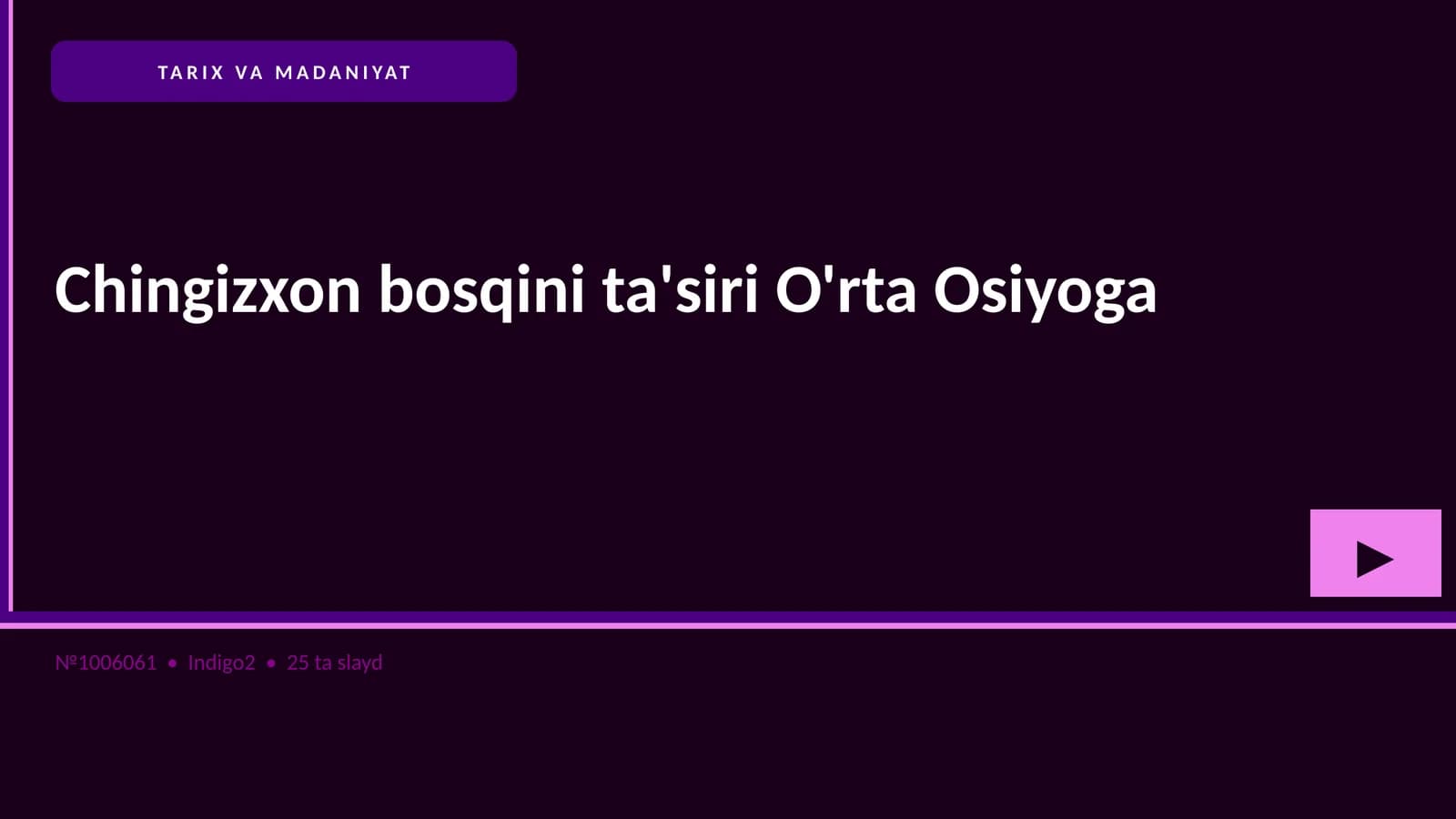Chingizxon bosqini ta'siri O'rta Osiyoga