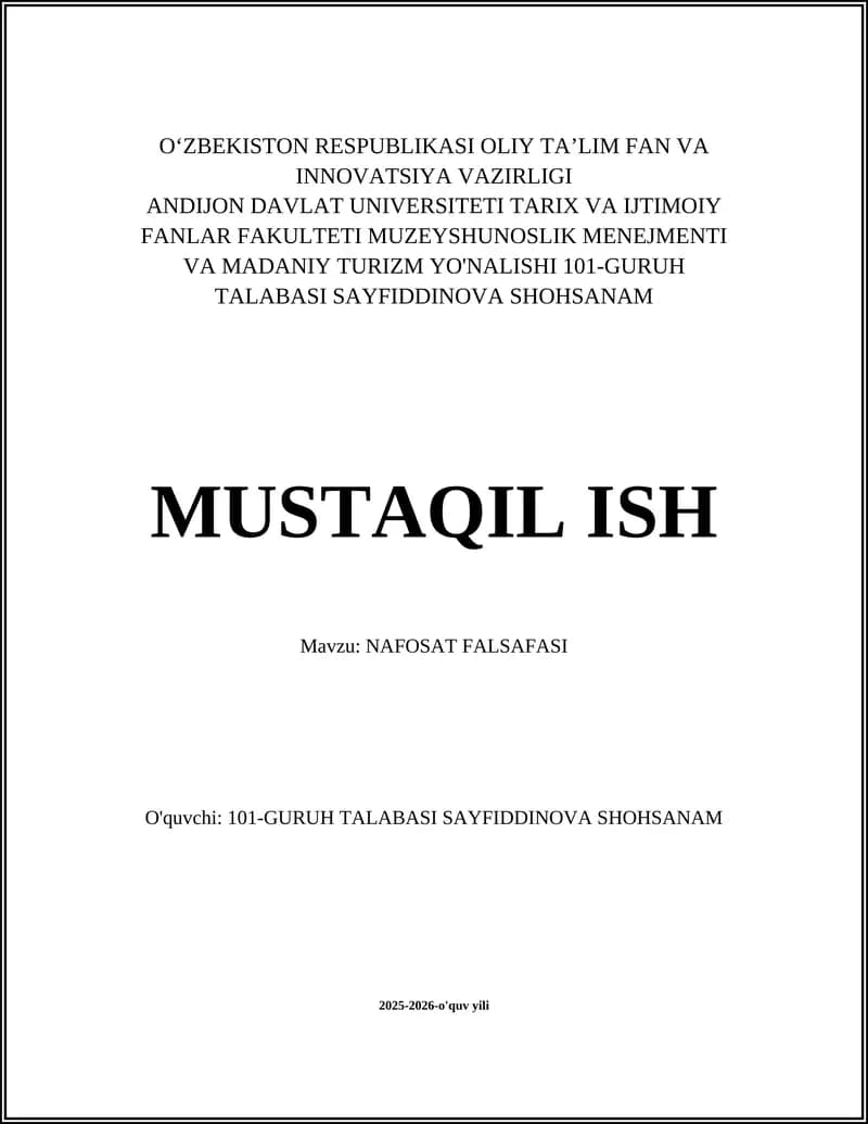 NAFOSAT FALSAFASI