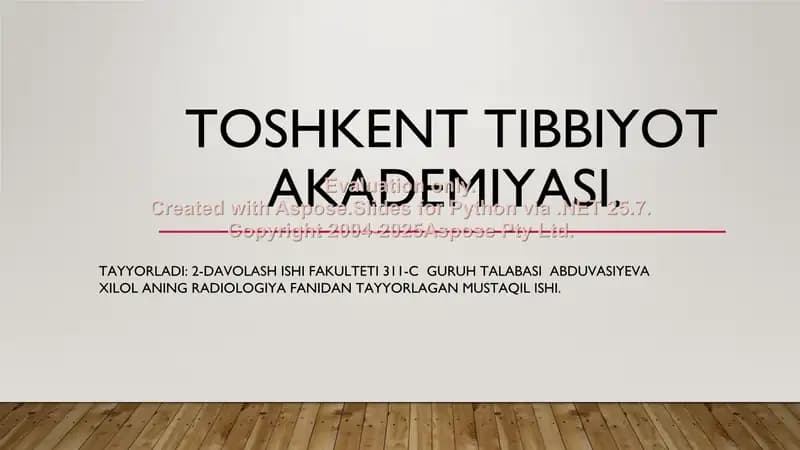 Ultrasonografiya va nur tashxisi