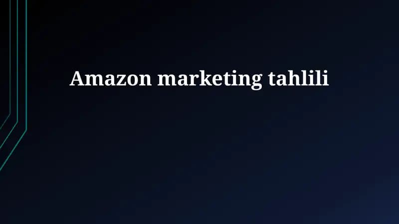 Amazon marketing tahlili