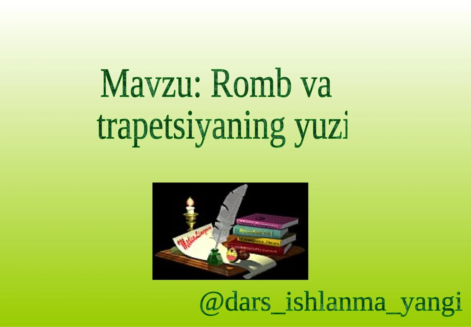 Romb va  yuzini hisoblash