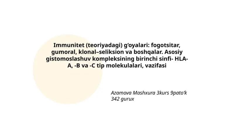 Immunitet (teoriyadagi) g‘oyalari