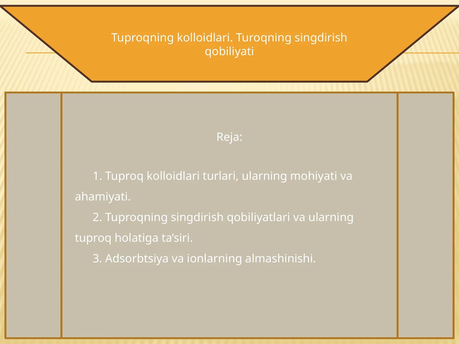 Tuproqning kolloidlari. Turoqning singdirish qobiliyati