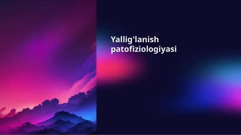Yallig'lanish patofiziologiyasi