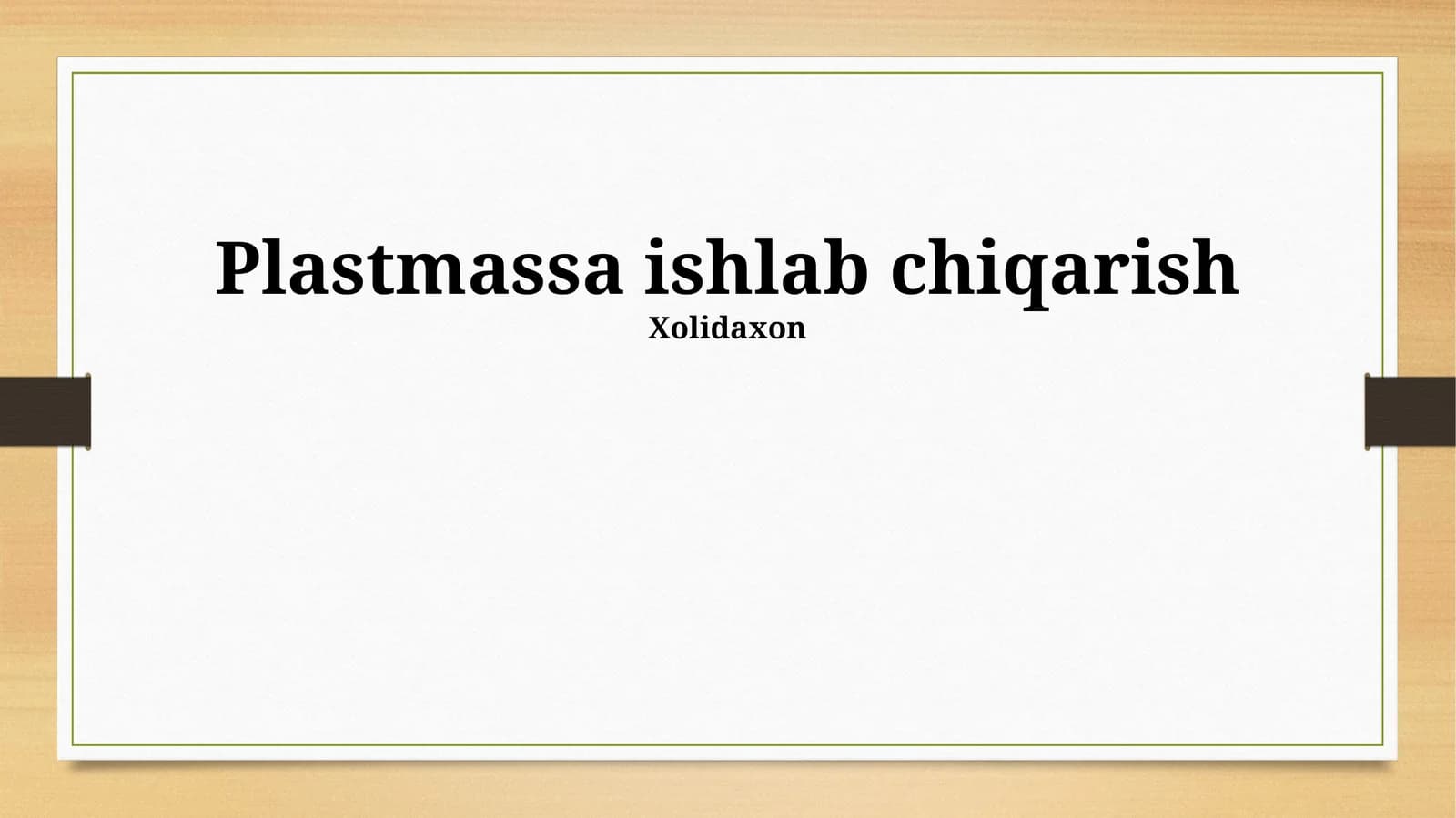 Plastikning atrof-muhitga ta'siri