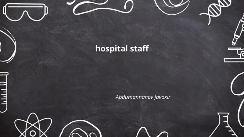 Physicians (attendings and residents)