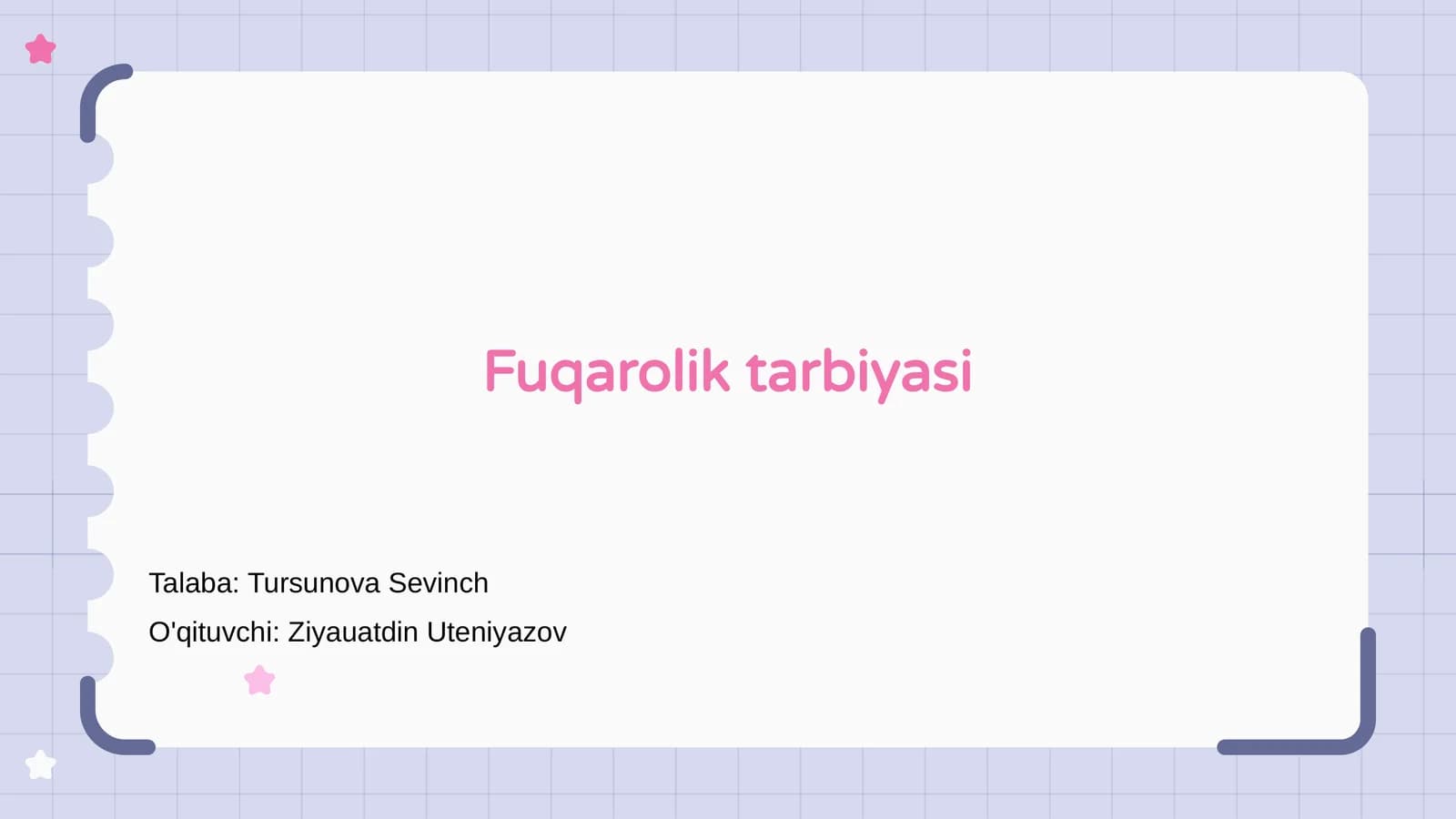 Fuqarolik tarbiyasi