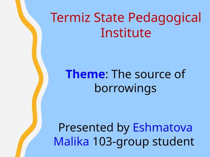 Termiz State Pedagogical Institute