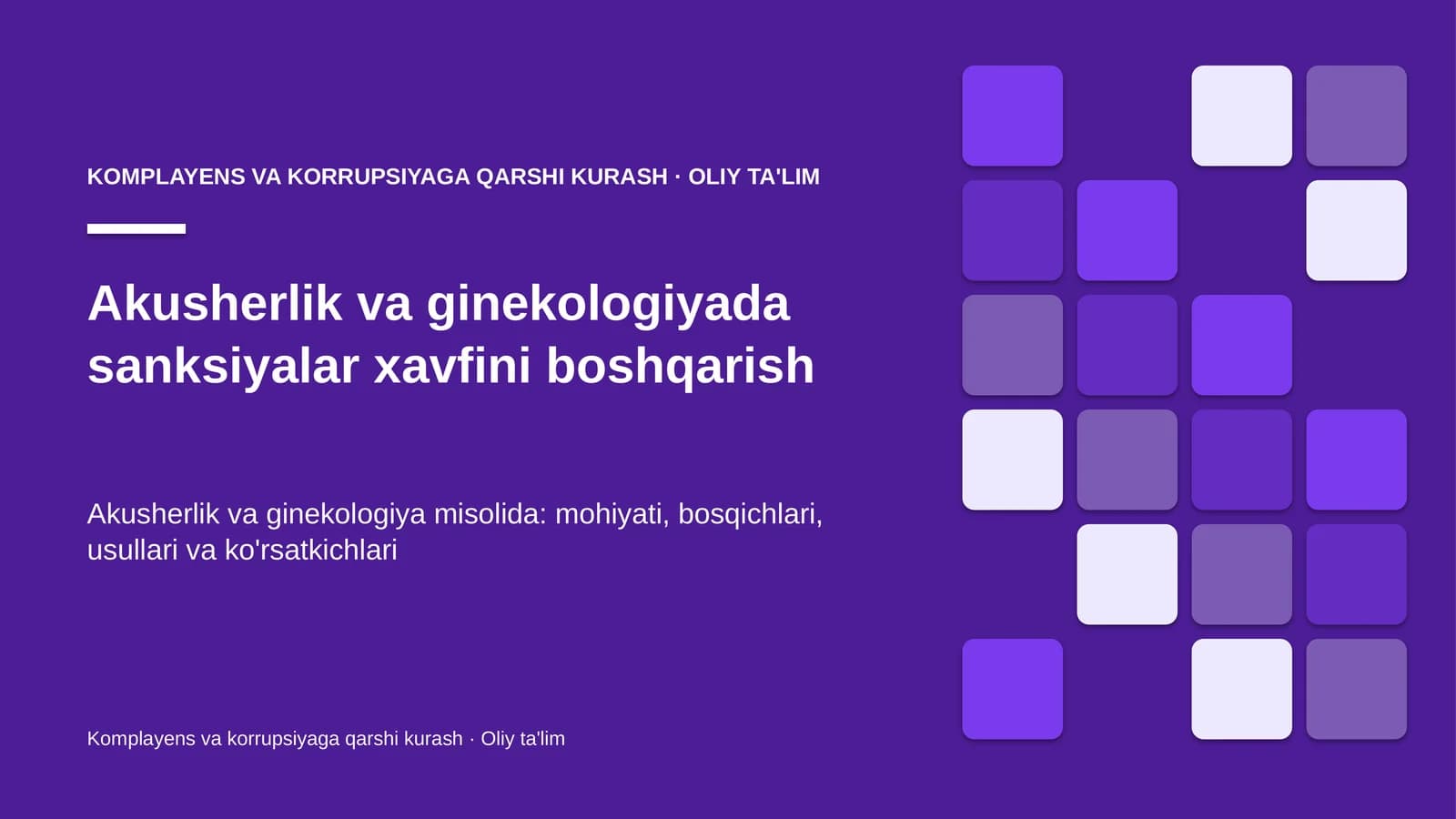 akusherlik va ginekologiyada sanksiyalar xavfini boshqarish 4566