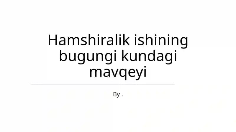 Hamshiralik va Sog'liqni Saqlashning Kelajagi