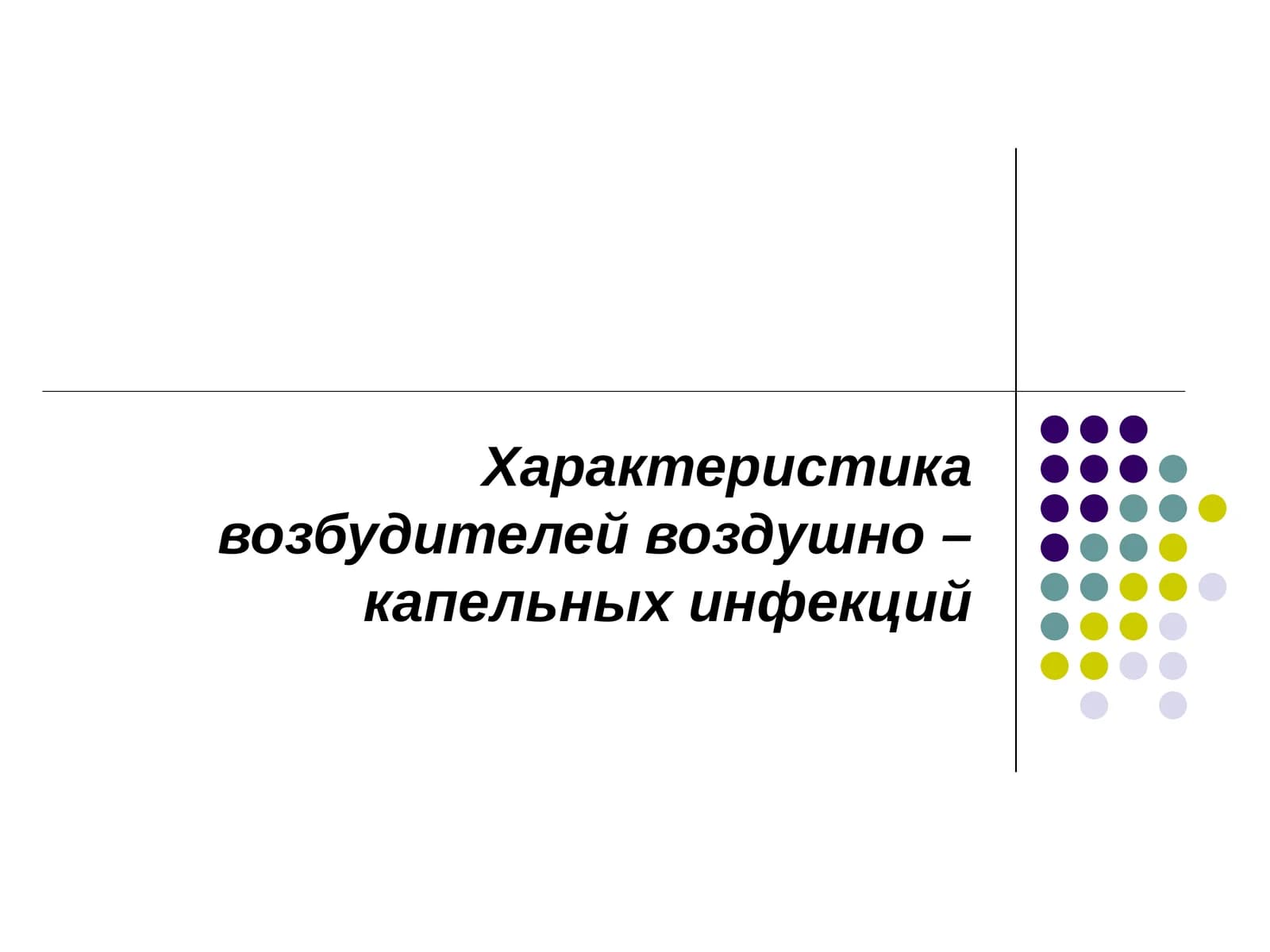Характеристика возбудителей воздушно – капельных инфекций