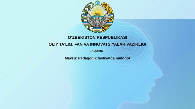 Pedagogik faoliyatda muloqot
