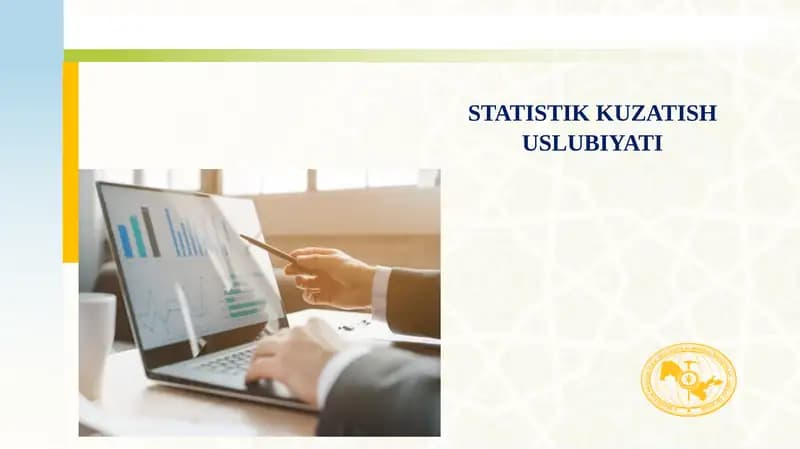 STATISTIK KUZATISH USLUBIYATI